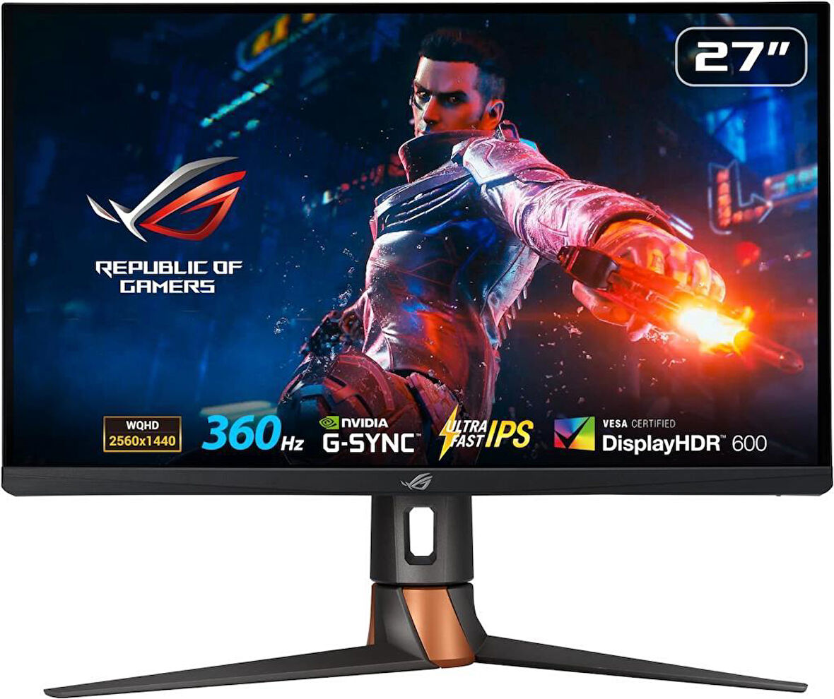 Asus ROG Swift PG27AQN 27" 1 ms 2K Pivot IPS 360 Hz Oyuncu Monitörü Outlet