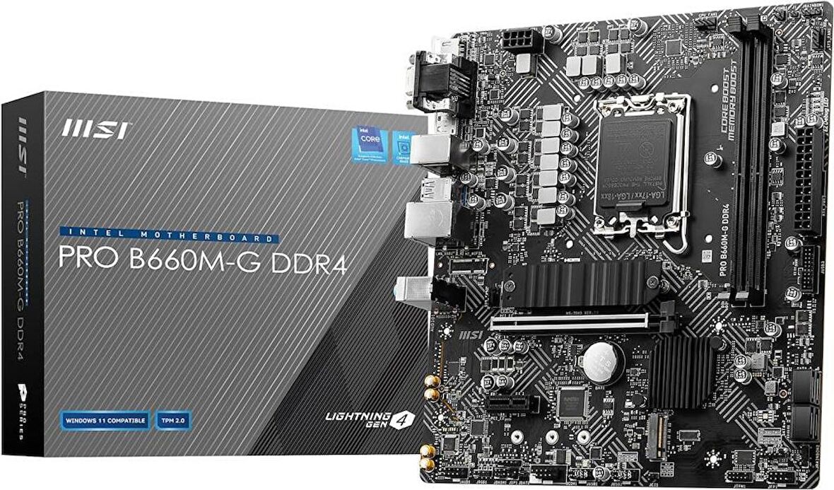 MSI Pro B660M-G Intel DDR4 LGA1700p Micro ATX Anakart Teşhir