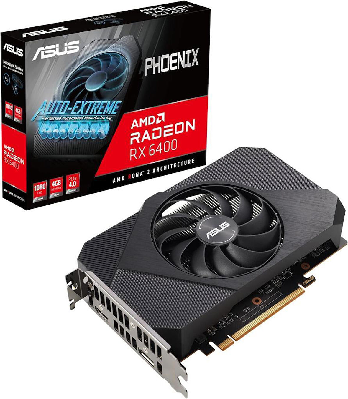 Asus RX 6400 Phoenix PH-RX6400-4G 64 Bit GDDR6 4 GB Ekran Kartı Teşhir