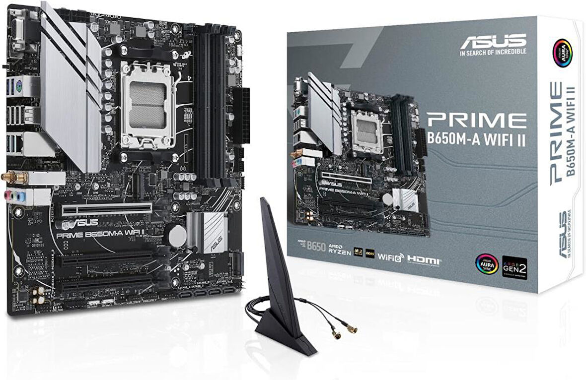 Asus Prime B650M-A II-CSM AMD AM5 DDR5 Micro ATX Anakart Teşhir