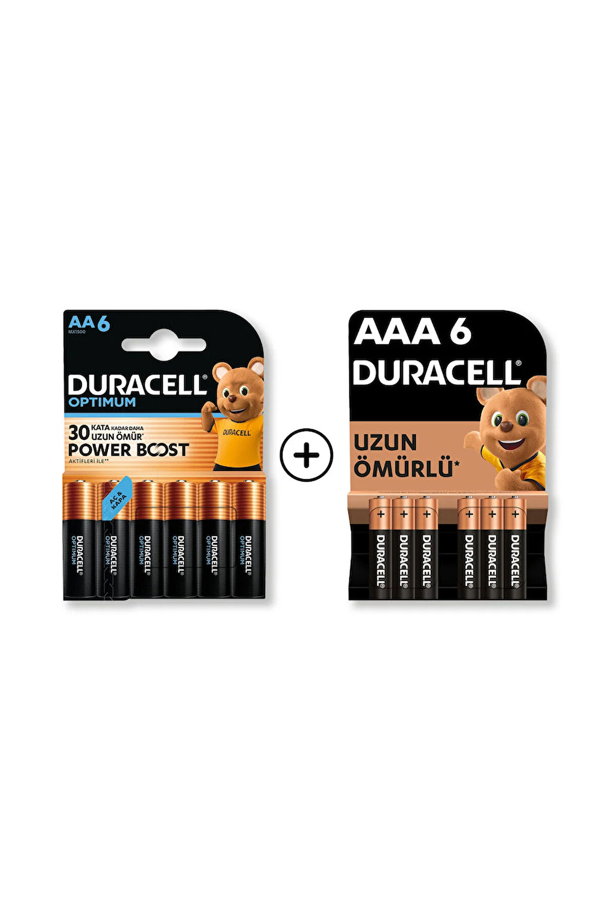 Optimum AA Alkalin Kalem Pil 6’lı Paket + AAA Alkalin İnce Kalem Pil 6'lı Paket