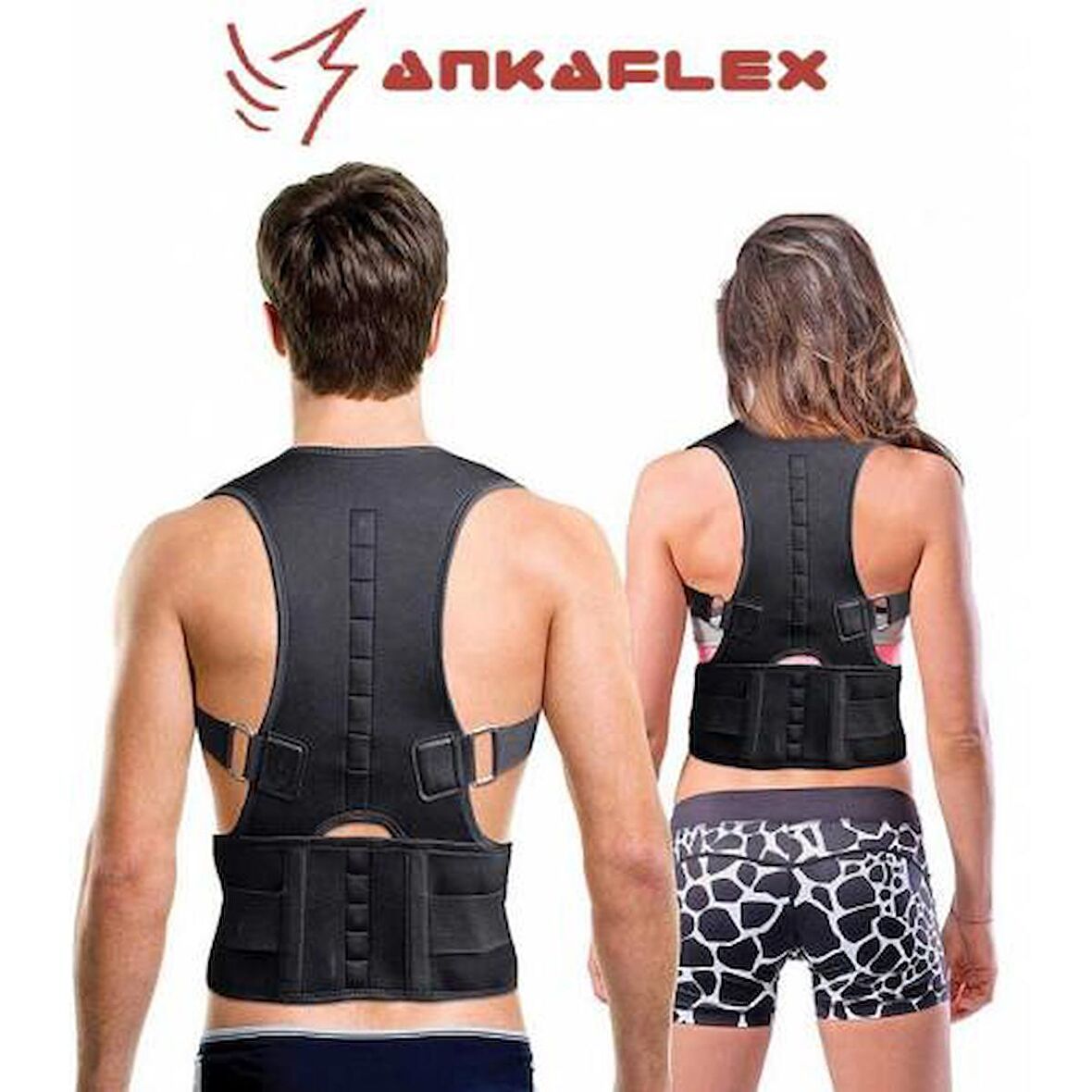 Ankaflex Dik Duruş Kamburluk Önleyici Sırt Bel Korsesi Manyetik Dik Durmak İçin Korse Bel Omuz