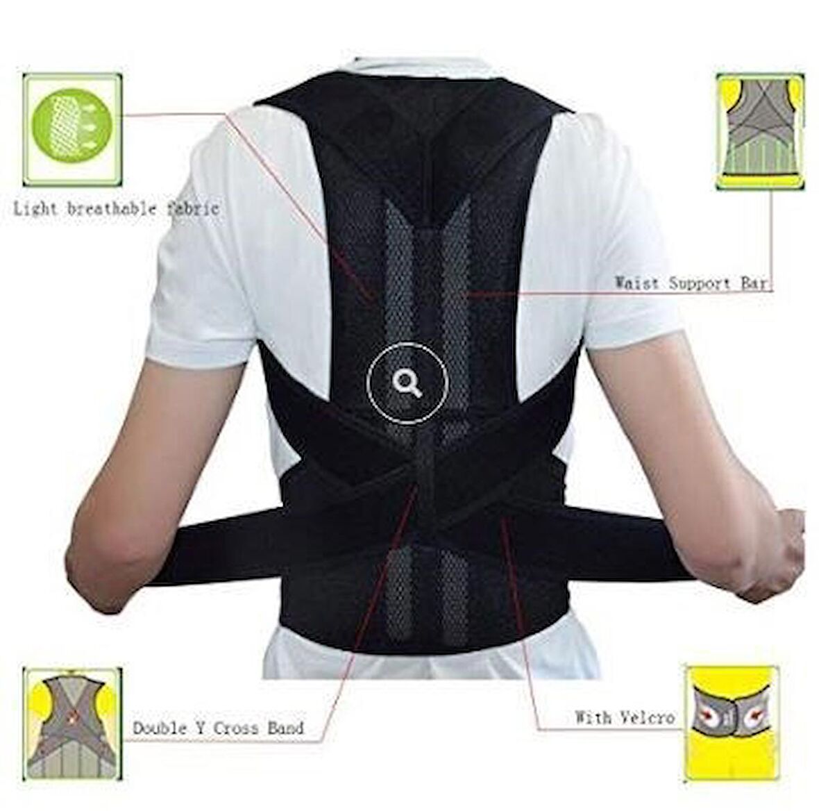 Balenli Neni Nesil Kamburluk Önleyici Dik Duruş Korsesi