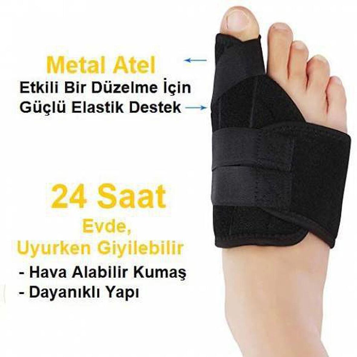 Medikal Ortopedik Sağ Sol Ayak Baş Parmak Halluks Valgus Gece Ateli Kemik Çıkıntısı Düzeltici Atel