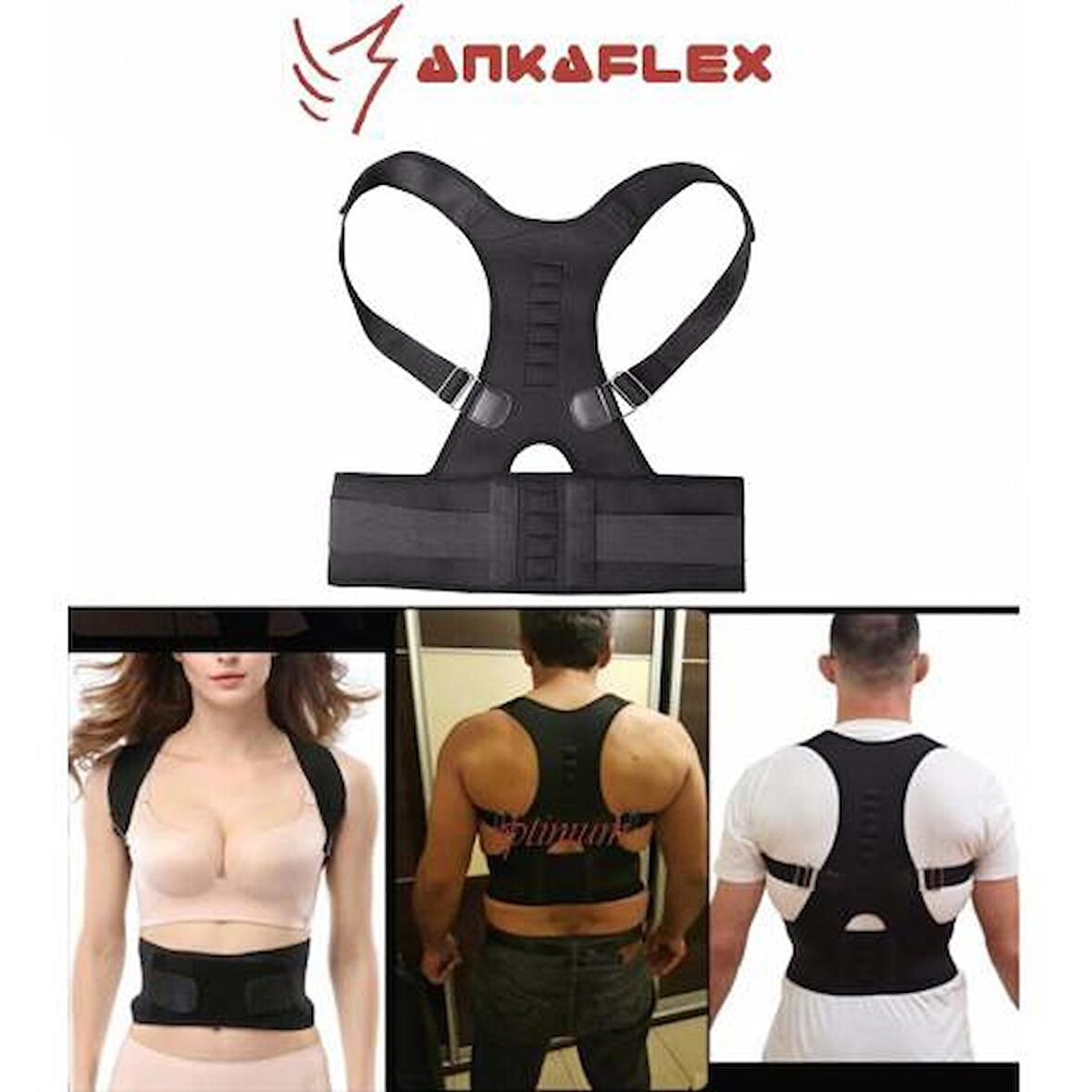 Ankaflex Dik Duruş Korsesi Bel Sırt Korse Kamburluk Önleyici Post