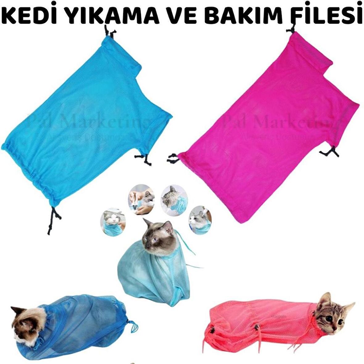 Kedi Yıkama Ası Tırnak Kesme Filesi Kedi Bakımı Eldiveni