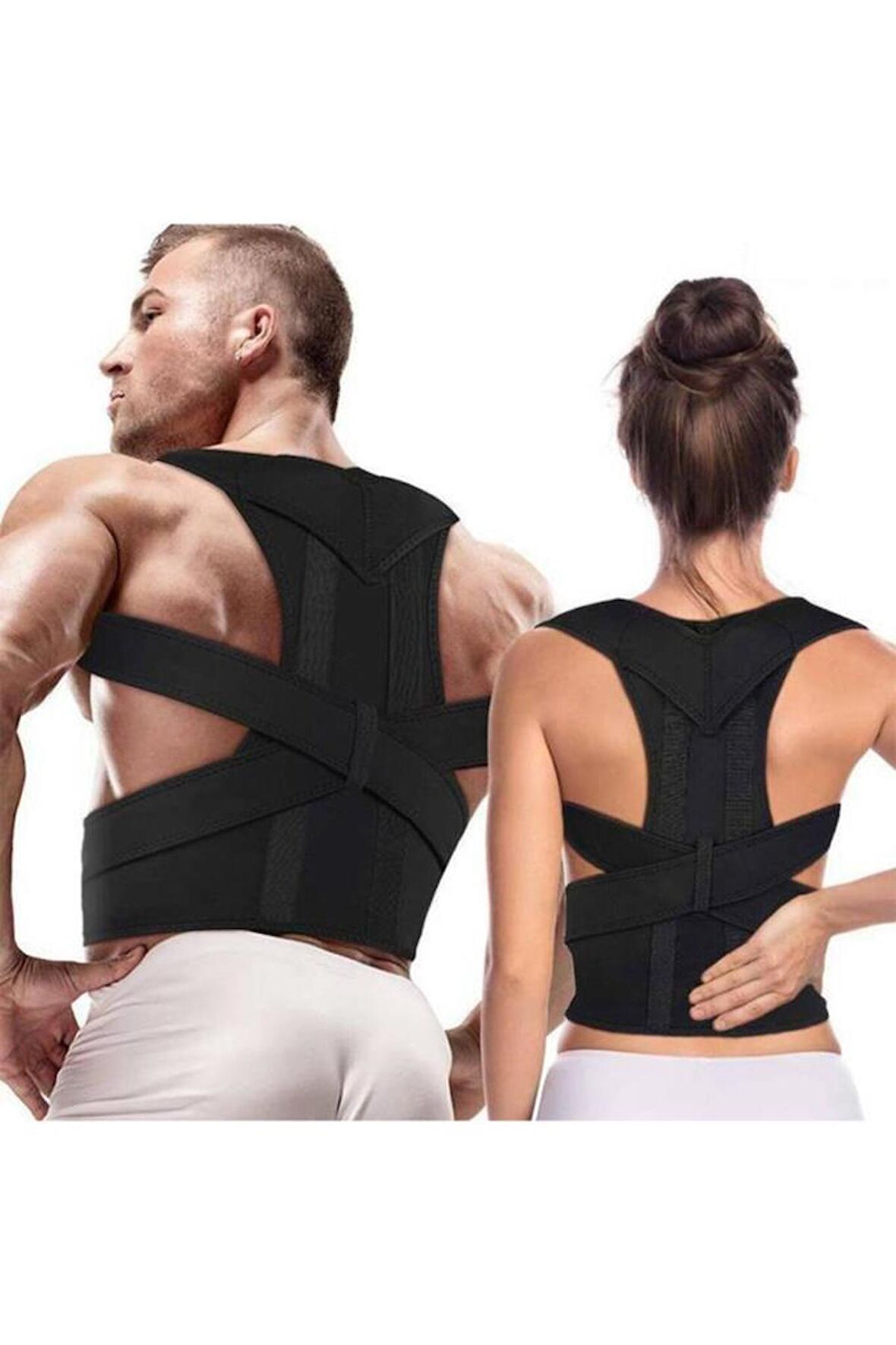 Çift Balenli Bel Ve Sırt Korsesi Dik Duruş Spor Bel Sırt Omuz Kamburluk Önleyici Korse