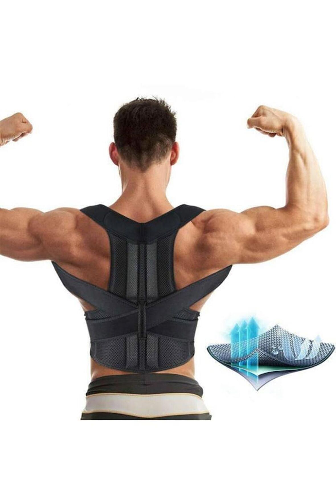 Medikal Manyetik Dik Duruş Korsesi Unisex Vücut Şekillendirici Ortopedik Sırt Bel Omuz Korsesi