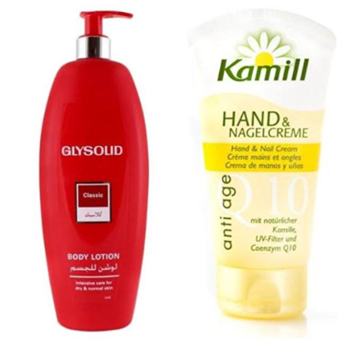 Glysolid Parfümsüz Parabensiz Vücut Losyonu-Kamill Anti Age Q10 El Tırnak Kremi Tüp 75ml.