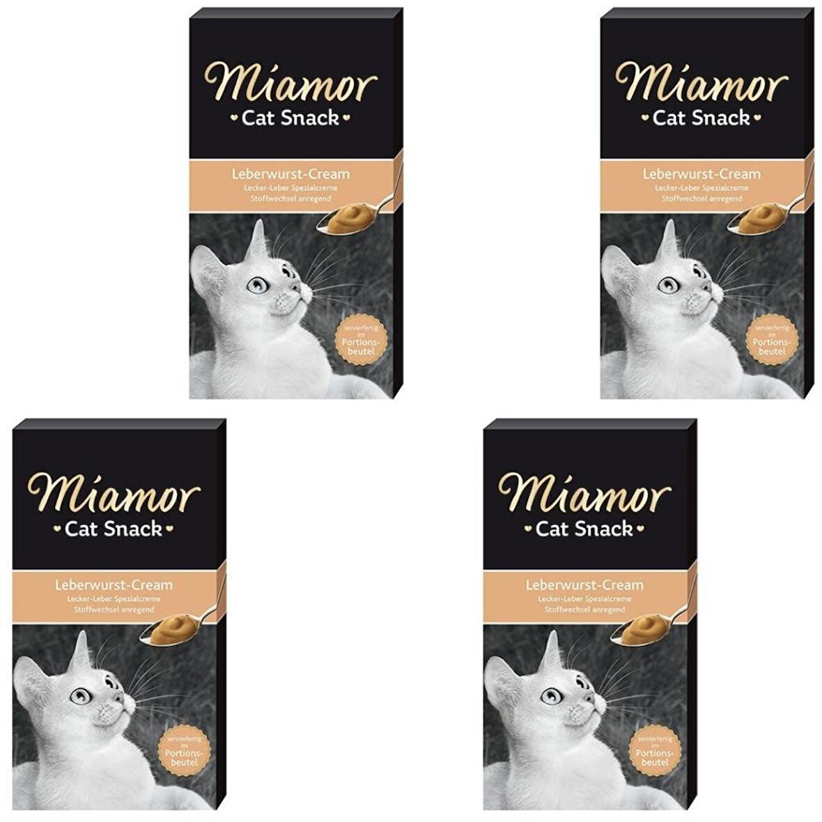 Miamor Cream Ciğerli Kedi Likit Kedi Ödülü 6x15 Gr X 4 Adet