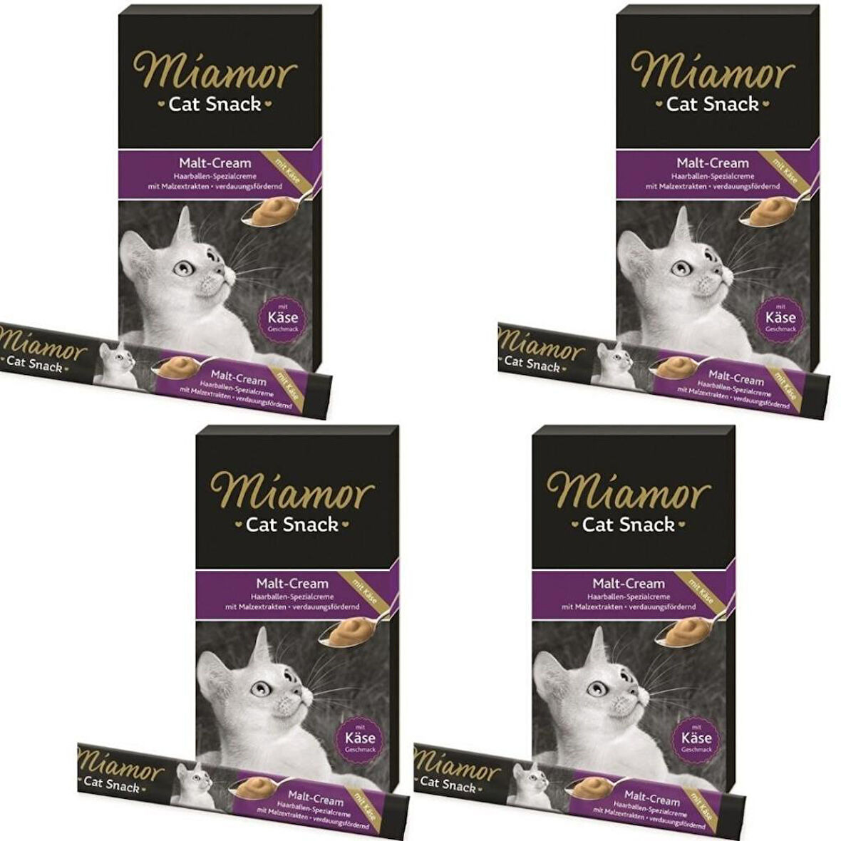Miamor Cream Malt-Peynir Likit Kedi Ödülü 6x15 Gr X 4 Adet
