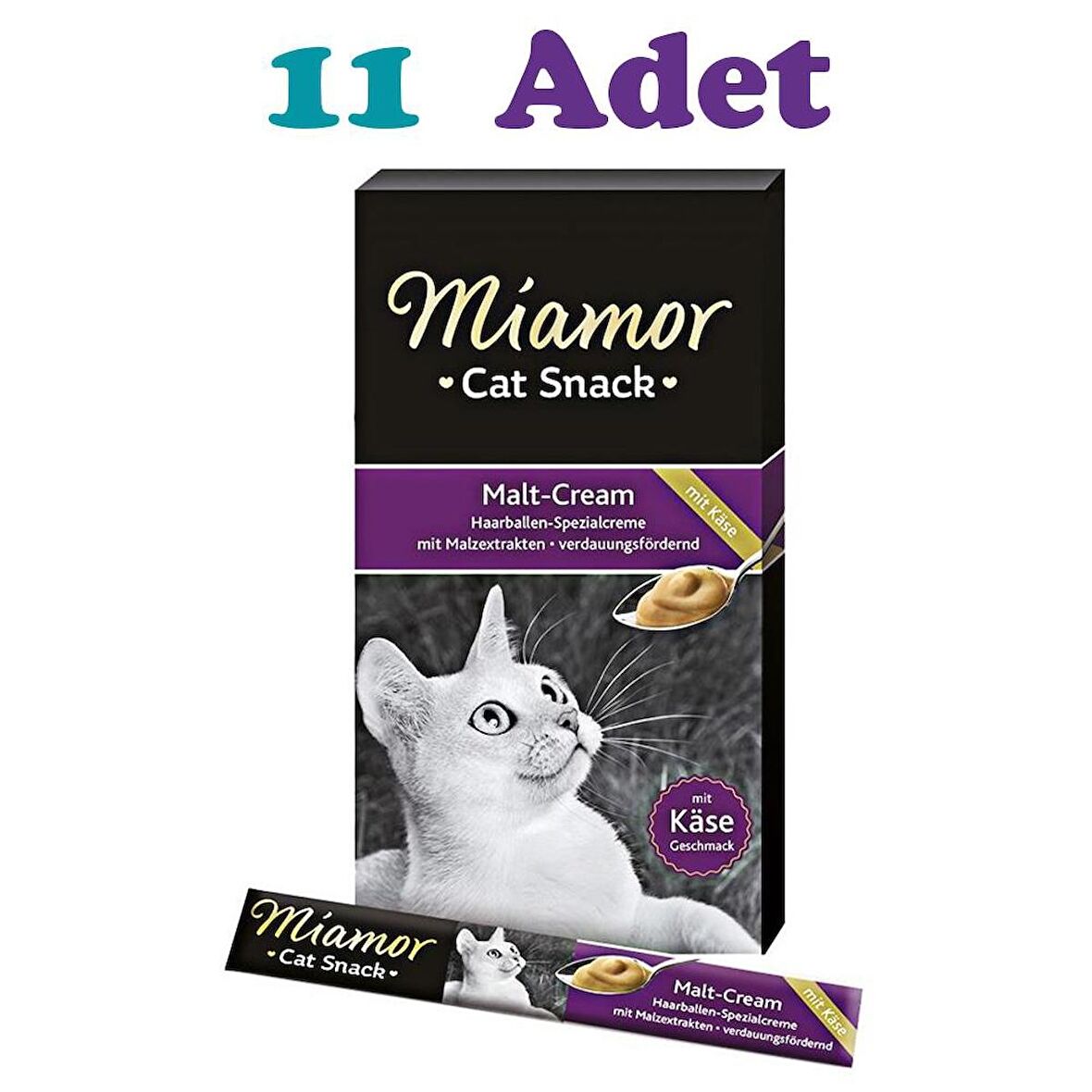 Miamor Malt Cream Peynirli Kedi Ödül Maması 6×15g (11 Adet)