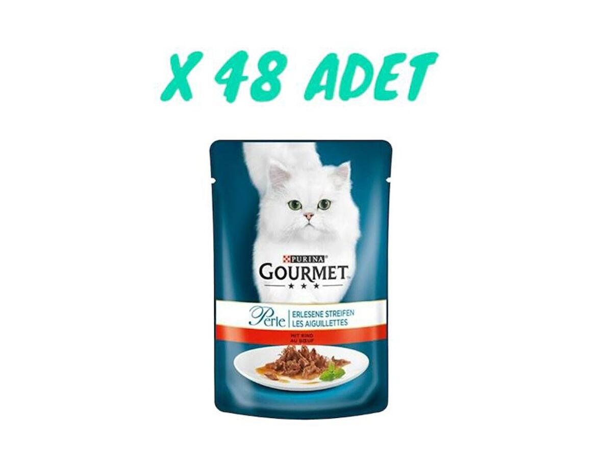 Gourmet Perle Izgara Sigir Etli Yas Kedi Maması 85 Gr X 48 Adet