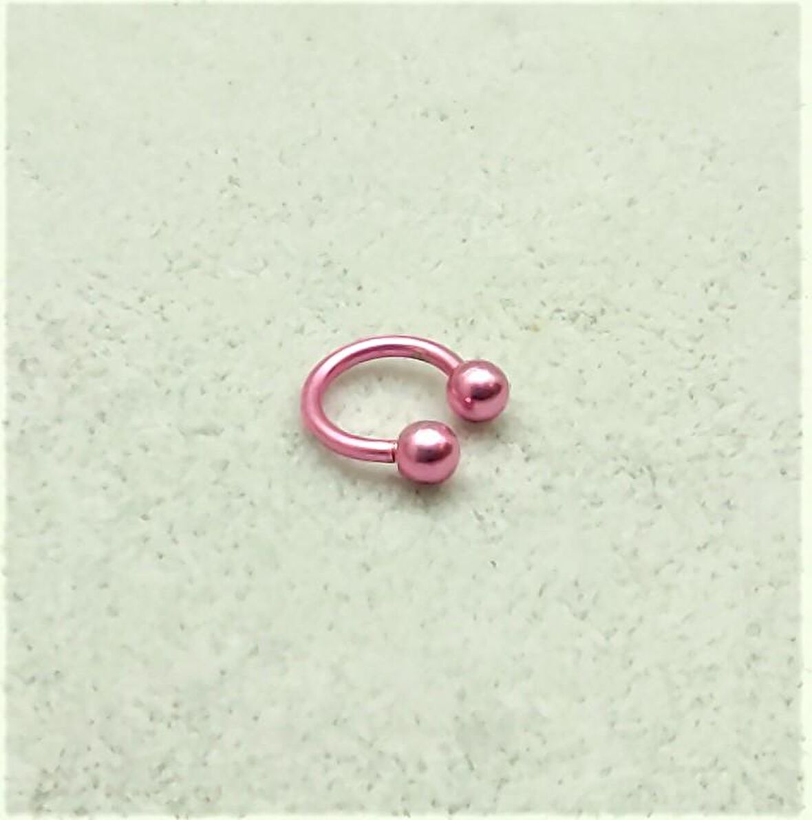 316L CERRAHİ ÇELİK PİERCİNG 6 MM PEMBE KAPLAMA DİŞ,DUDAK,KIKIRDAK,TRAGUS,KAŞ,KULAK SMİLEY PİERCİNG