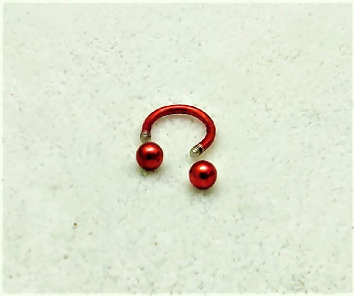 316L CERRAHİ ÇELİK PİERCİNG 6 MM PEMBE KAPLAMA DİŞ,DUDAK,KIKIRDAK,TRAGUS,KAŞ,KULAK SMİLEY PİERCİNG