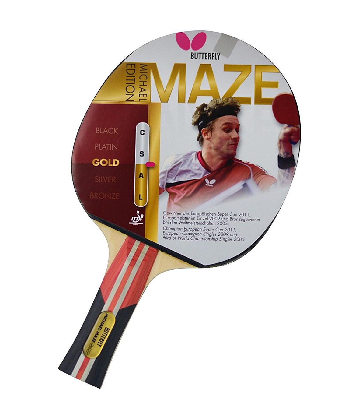 Butterfly Maze Gold ITTF Onaylı Masa Tenisi Raketi - 85062