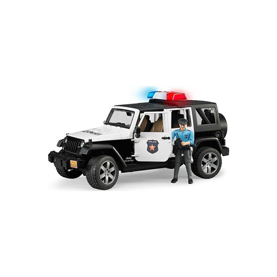 Bruder Jeep Wrangler U.R. Polis Aracı Ve Memur 02526 Lisanslı Ürün