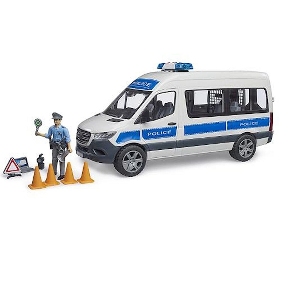 Bruder MB Sprinter Polis Minibüsü, Sürücüsü ve Aksesuarları BR02683