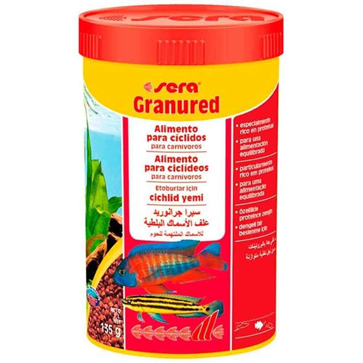 Sera Granured Cichlid Balıkları için Etçil Granür Yem 100 ml