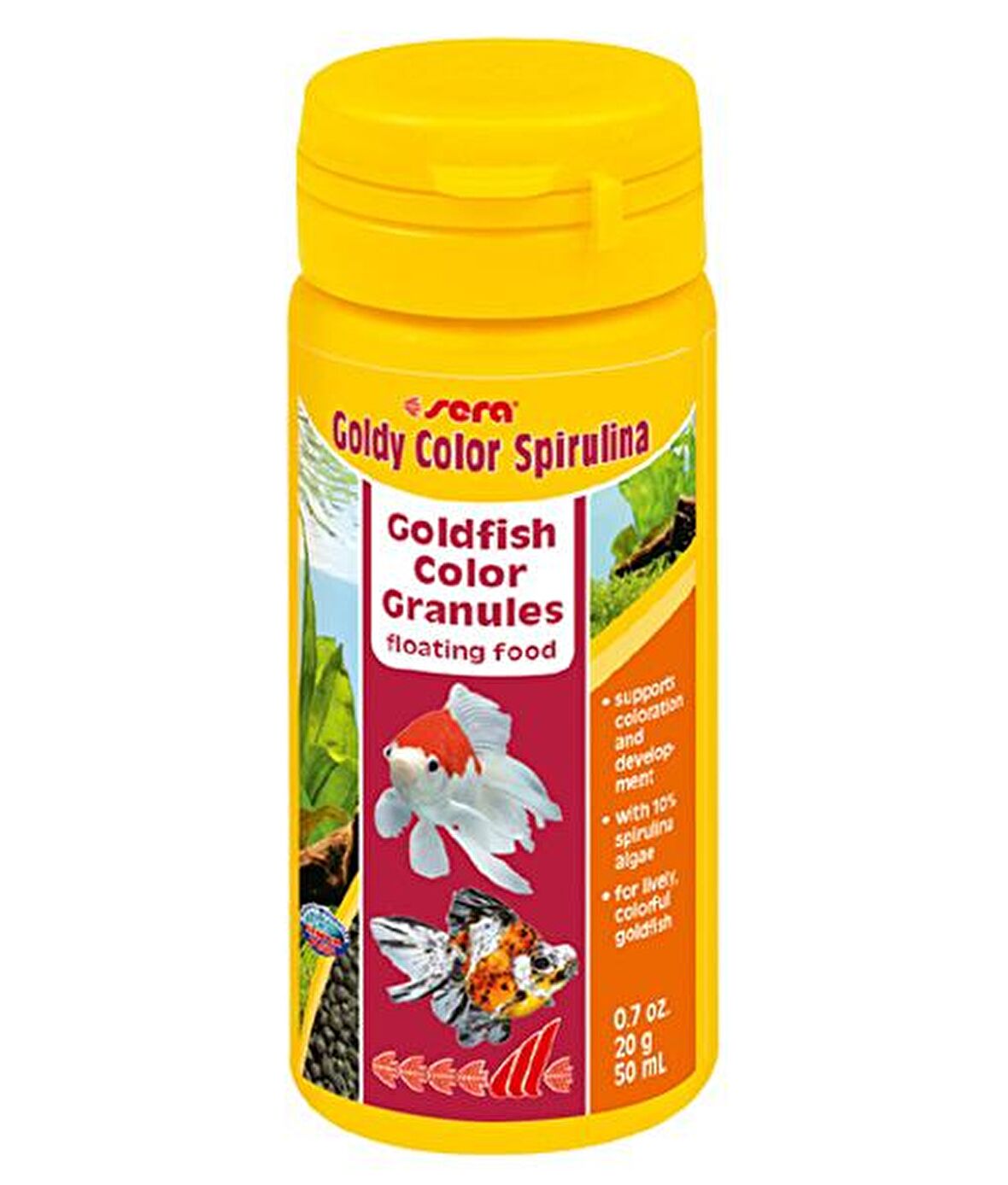 Sera Goldy Color Spirulina Japon Balığı Granül Renk Yemi 50 ml