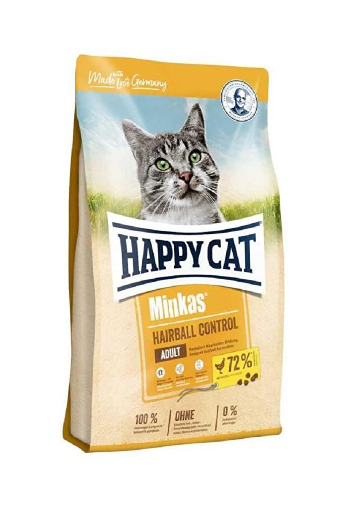 Happy Cat Minkas Hairball Tavuklu Kedi Maması 1,5 kg