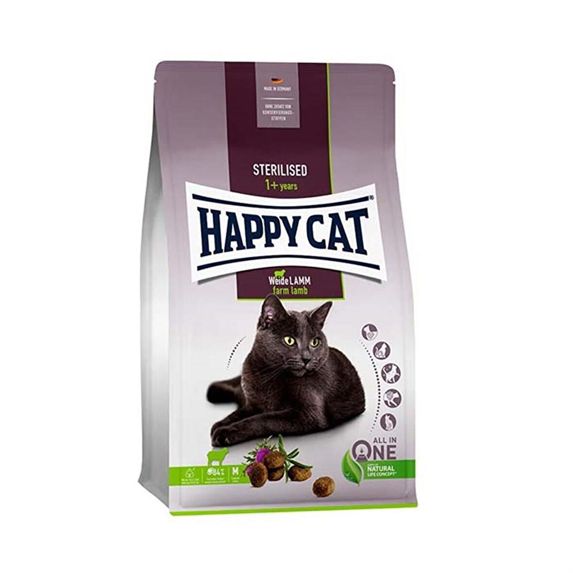 Happy Cat Sterilised WeideLamm Kısırlaştırılmış Kuzulu Kedi Maması 10 kg