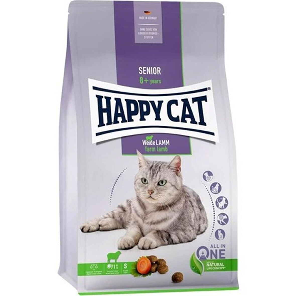 Happy Cat Senior Weide Lamm Kuzulu Yaşlı Kedi Maması 4 Kg