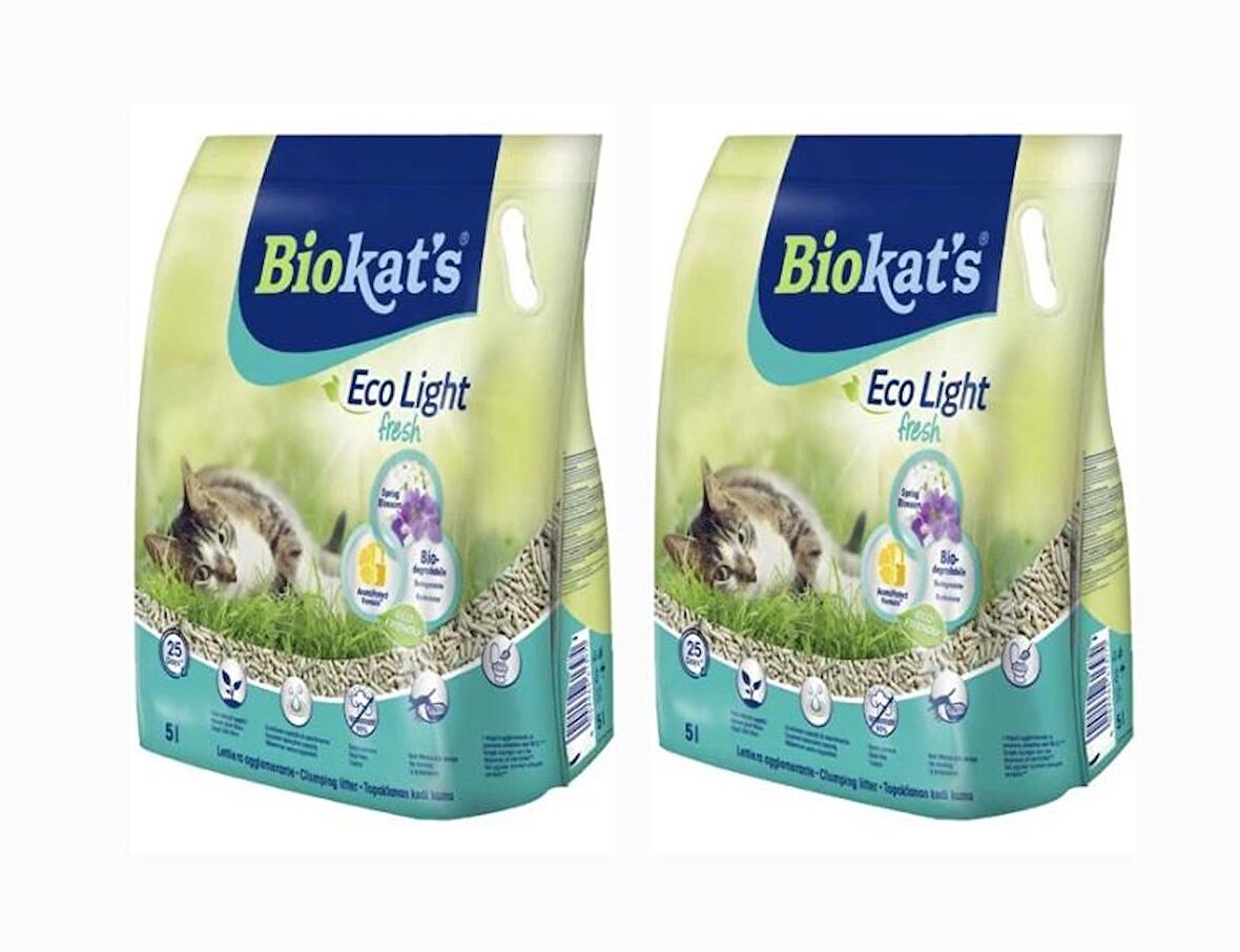 Biokat's Eco Light Fresh Spring Blossom Pelet Kedi Kumu 2x5 Lt