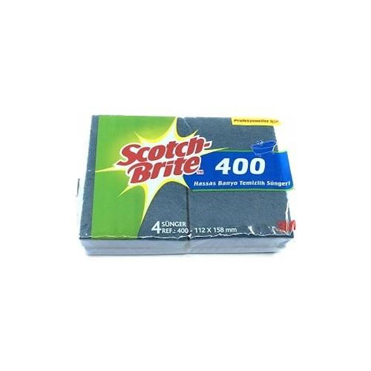 3m Scotch-Brite NO.400 Hassas Yüzeyler Için Süngerli Ovma Pedi 4'lü