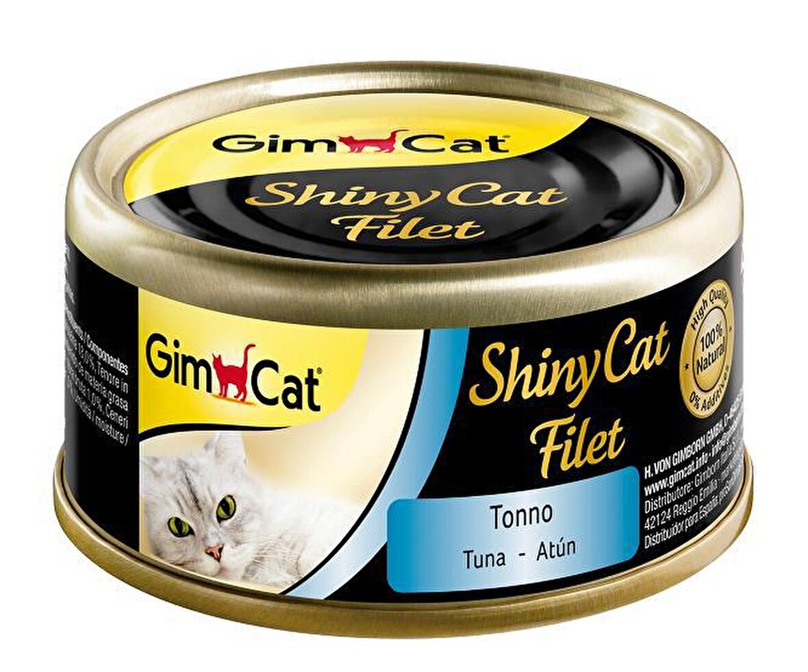 GimCat ShinyCat Fileto Tuna Balıklı Kedi Konservesi 70 Gr