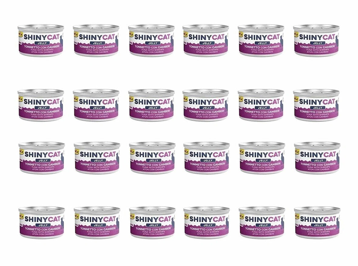 GimCat Shinycat Karidesli Ve Ton Balıklı Konserve Kedi Maması 70 Gr (24 Adet)