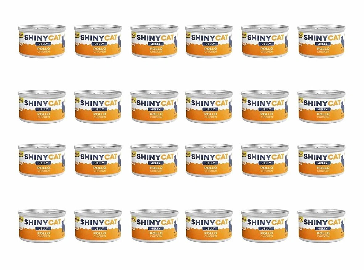 GimCat Shinycat Tavuklu Konserve Kedi Maması 70 Gr (24 Adet)