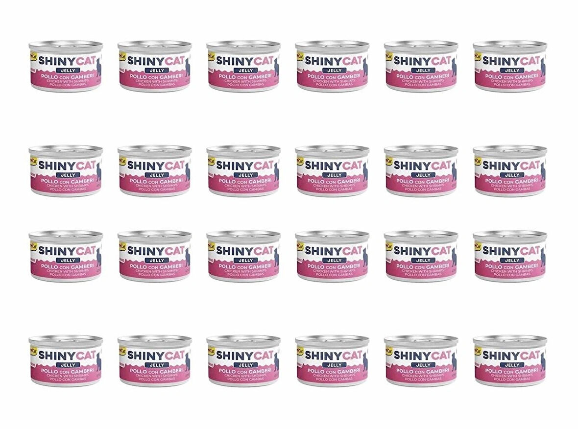 GimCat Shinycat Tavuklu Ve Karidesli Konserve Kedi Maması 70 Gr (24 Adet)