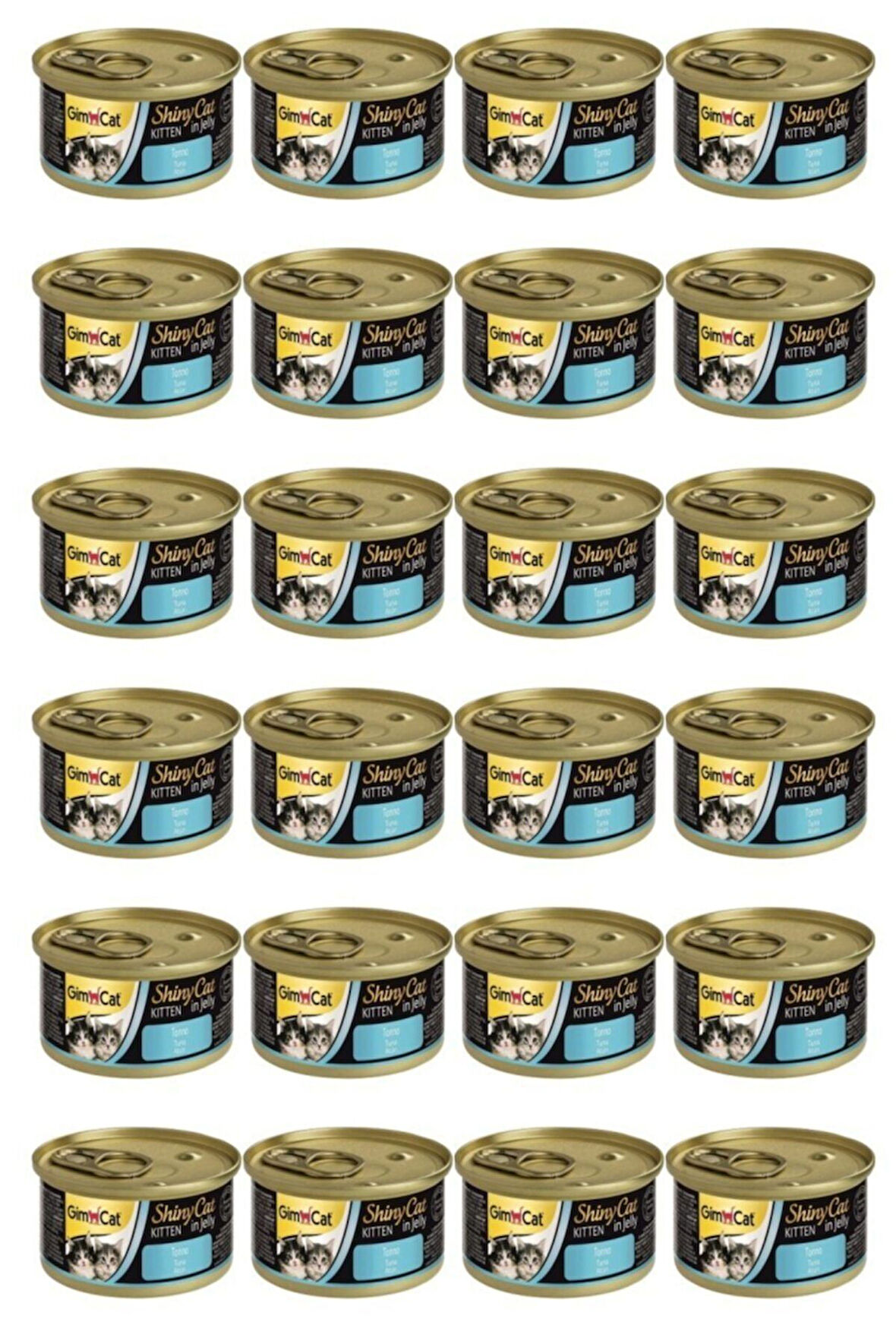 Gimcat Shinycat Tuna Balıklı Konserve Yavru Kedi Maması 70 gr X 24 Adet