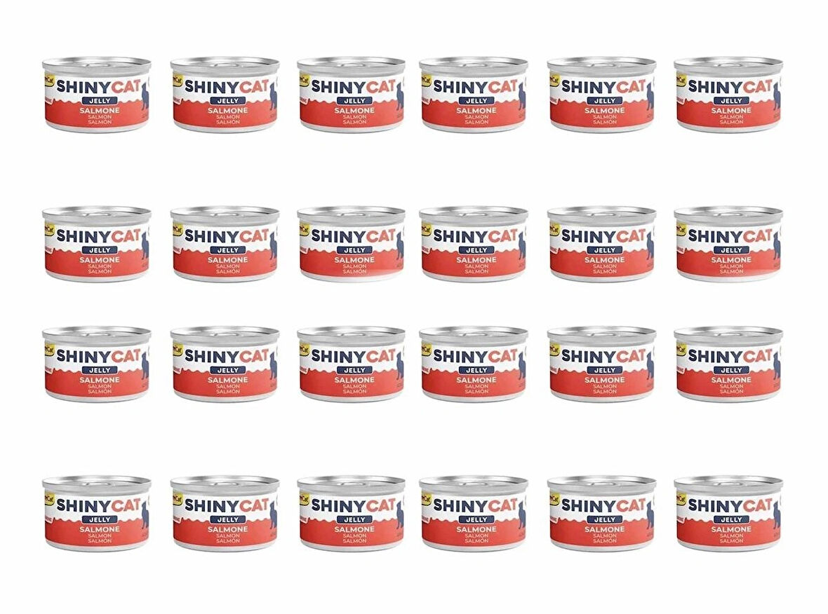 GimCat Shinycat Somonlu Konserve Kedi Maması 70 Gr (24 Adet)