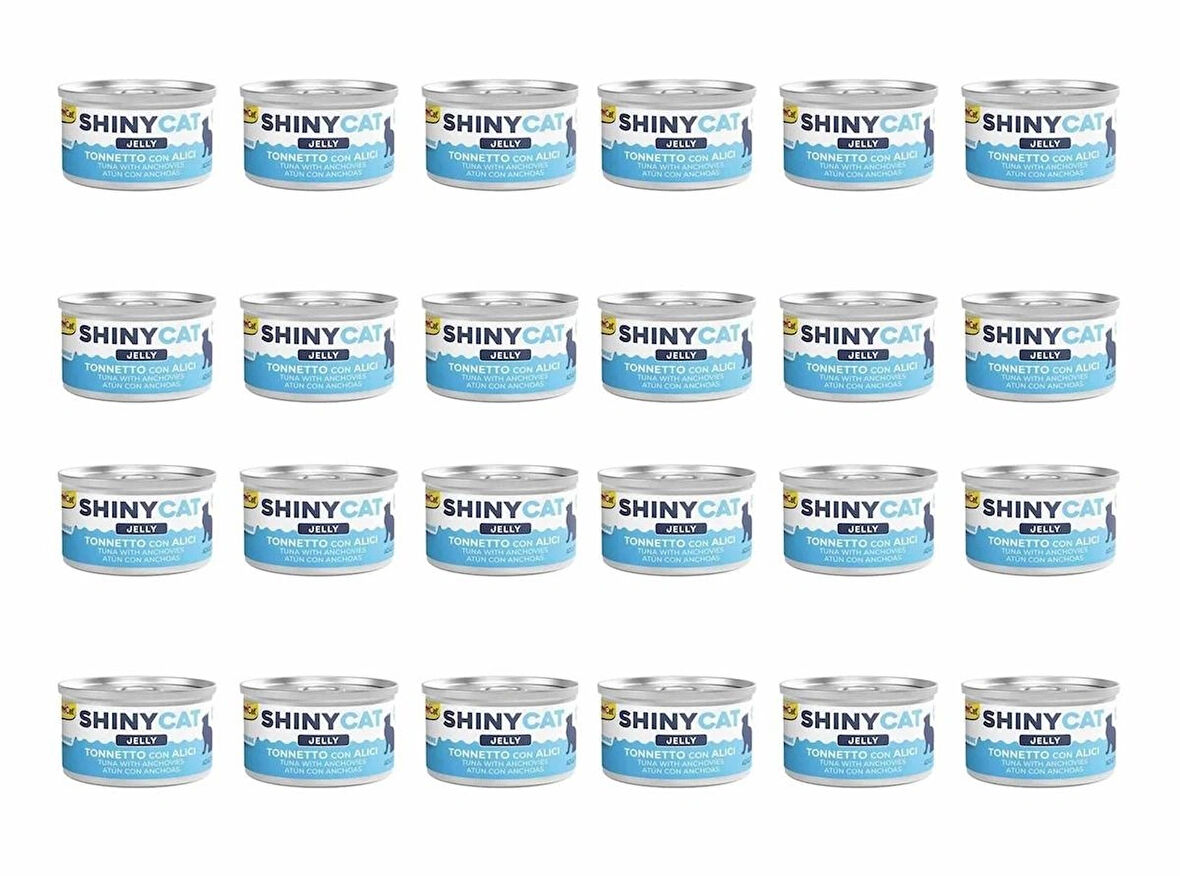GimCat Shinycat Ançüezli Ton Balıklı Konserve Kedi Maması 70 Gr (24 Adet)