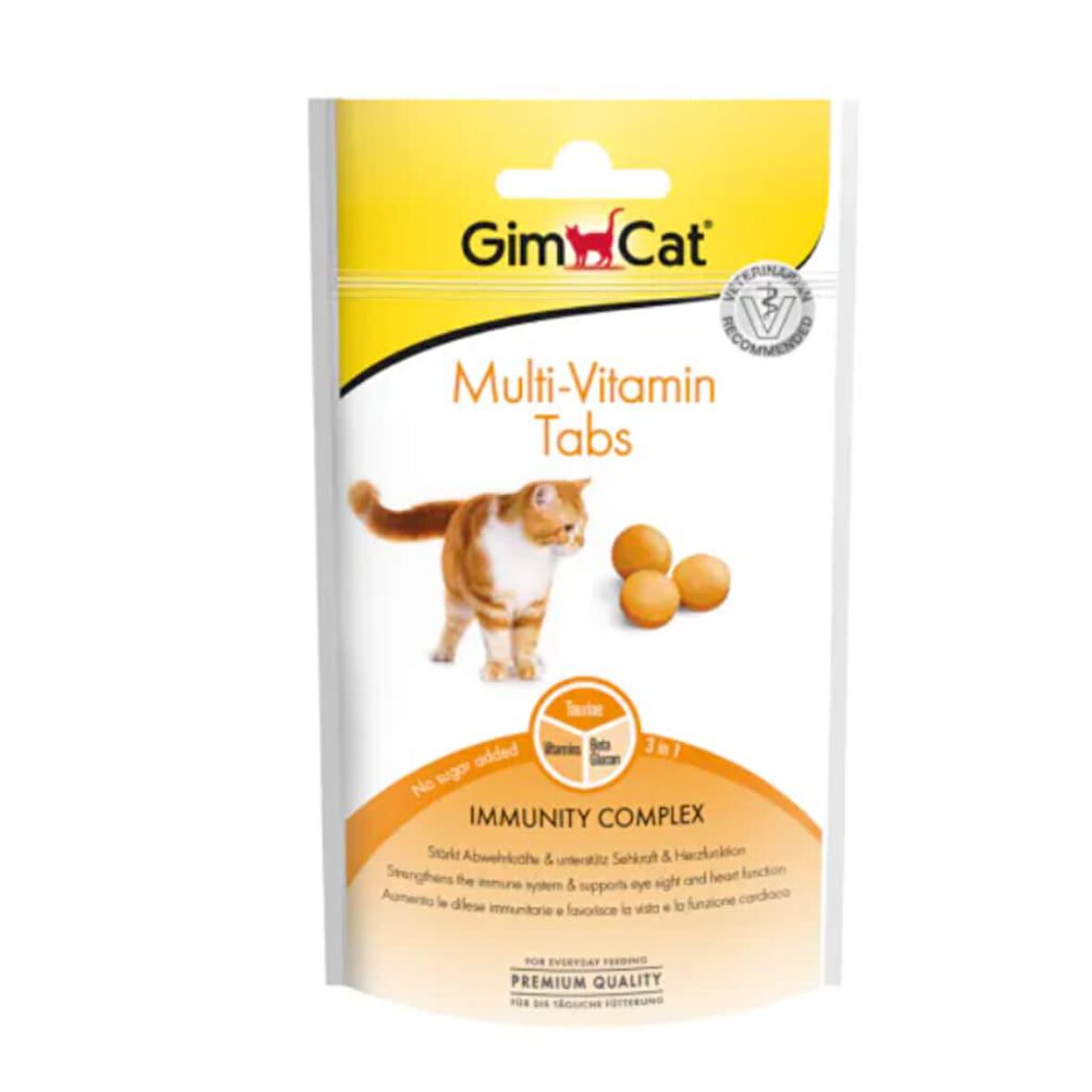 Gimcat Multi - Vitamin Tabs Kümes Hayvanlı Granül Yetişkin Kedi Ödülü 40 g 