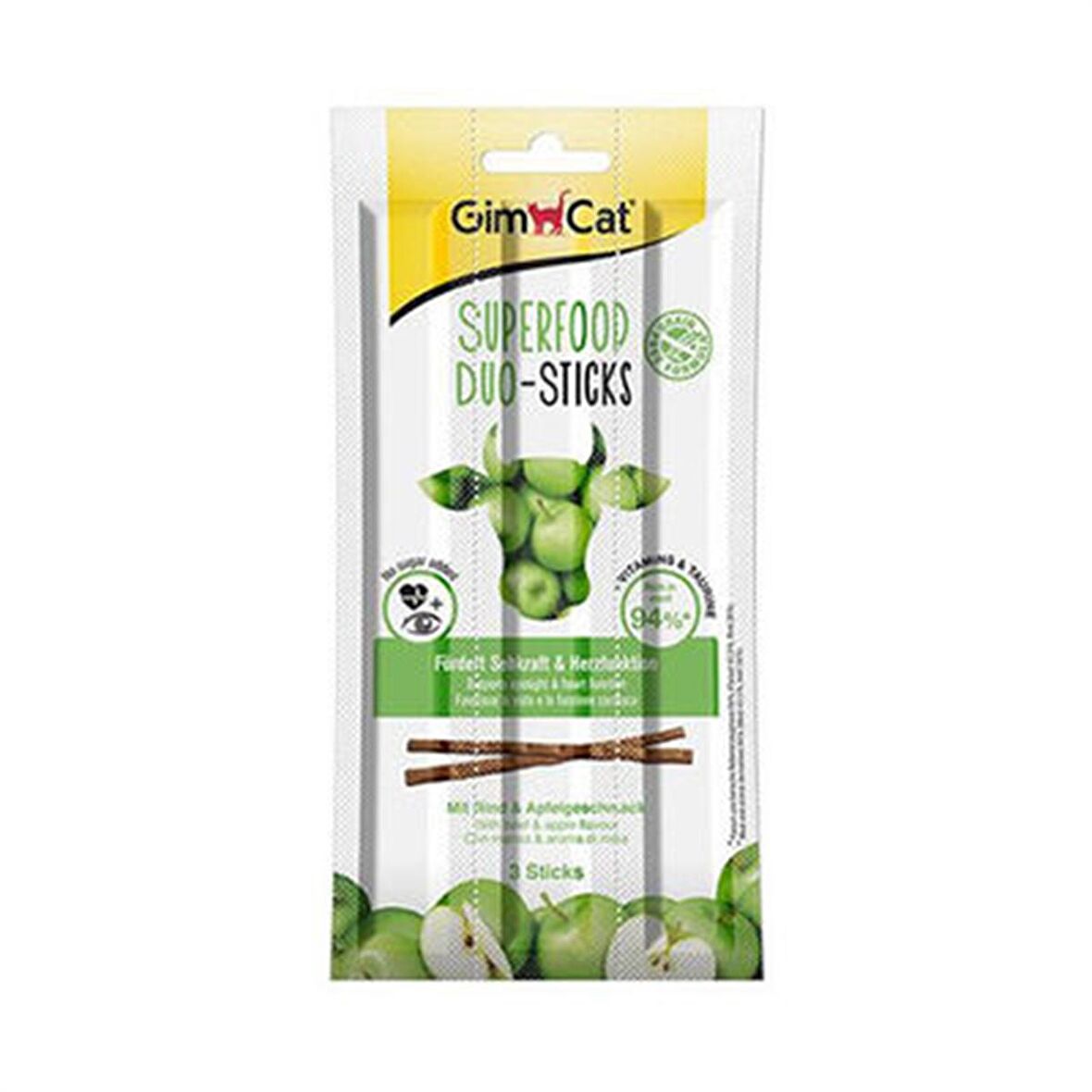 Gimcat Superfood Duo Elma - Sığır Etli Çubuk Yetişkin Kedi Ödülü 3x15 g 