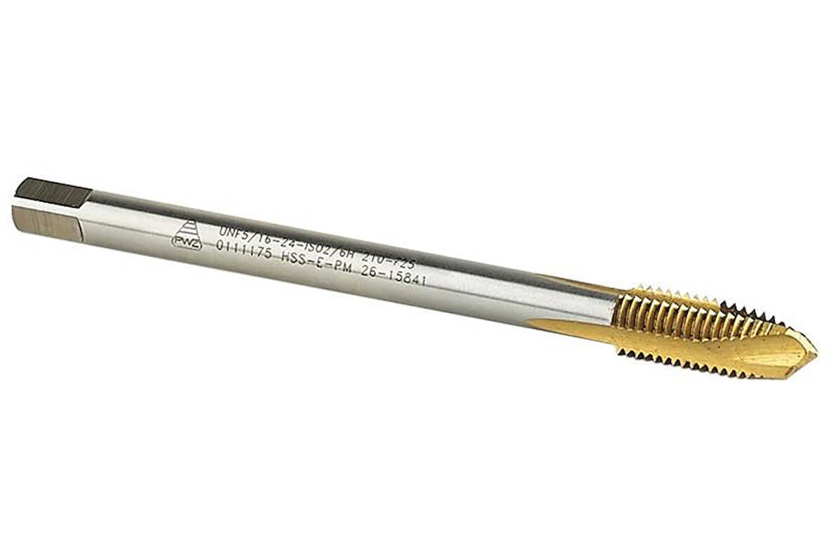 Gfb Hss Titanyum İnce Diş Düz Makine Klavuzu 1/4X28 Unf