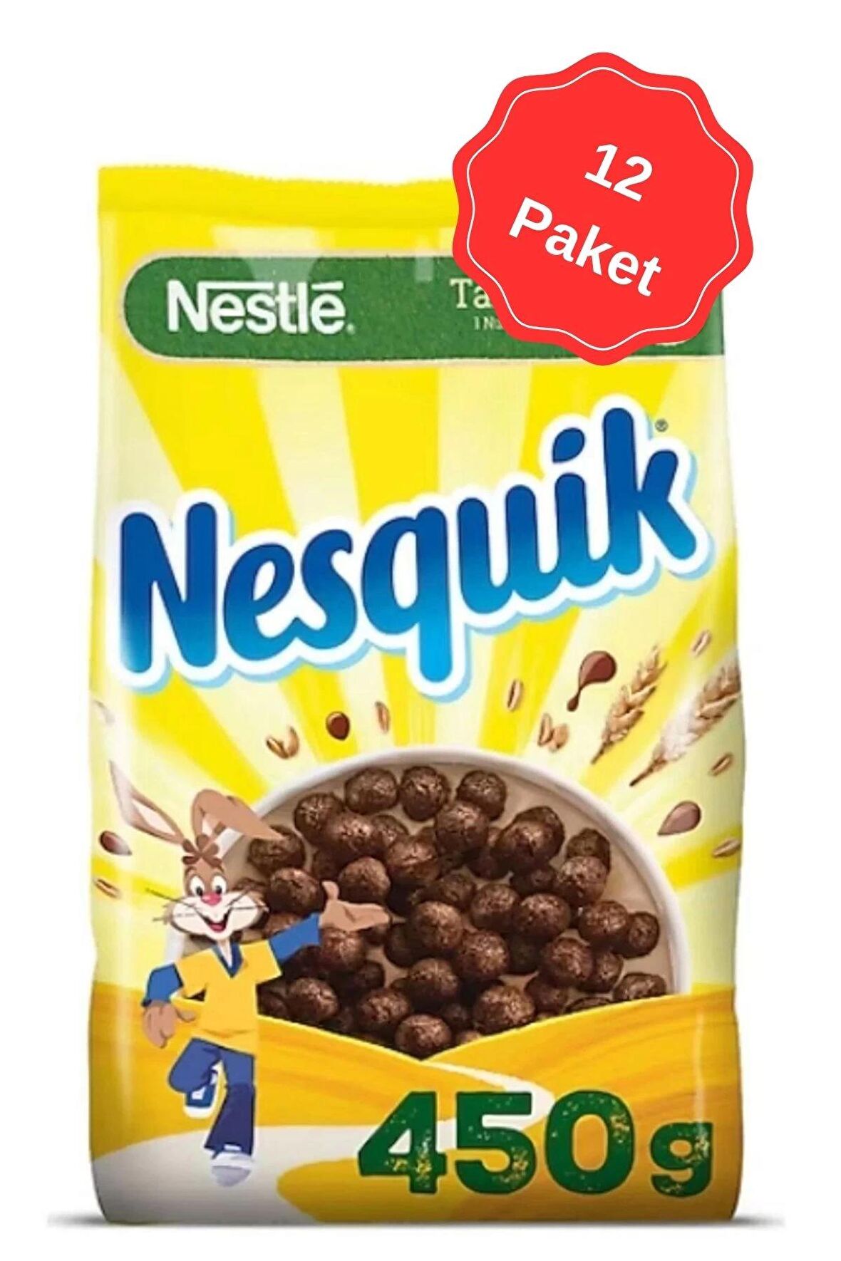 Nesquik Çikolatalı Mısır Gevreği 450G x 12 Adet