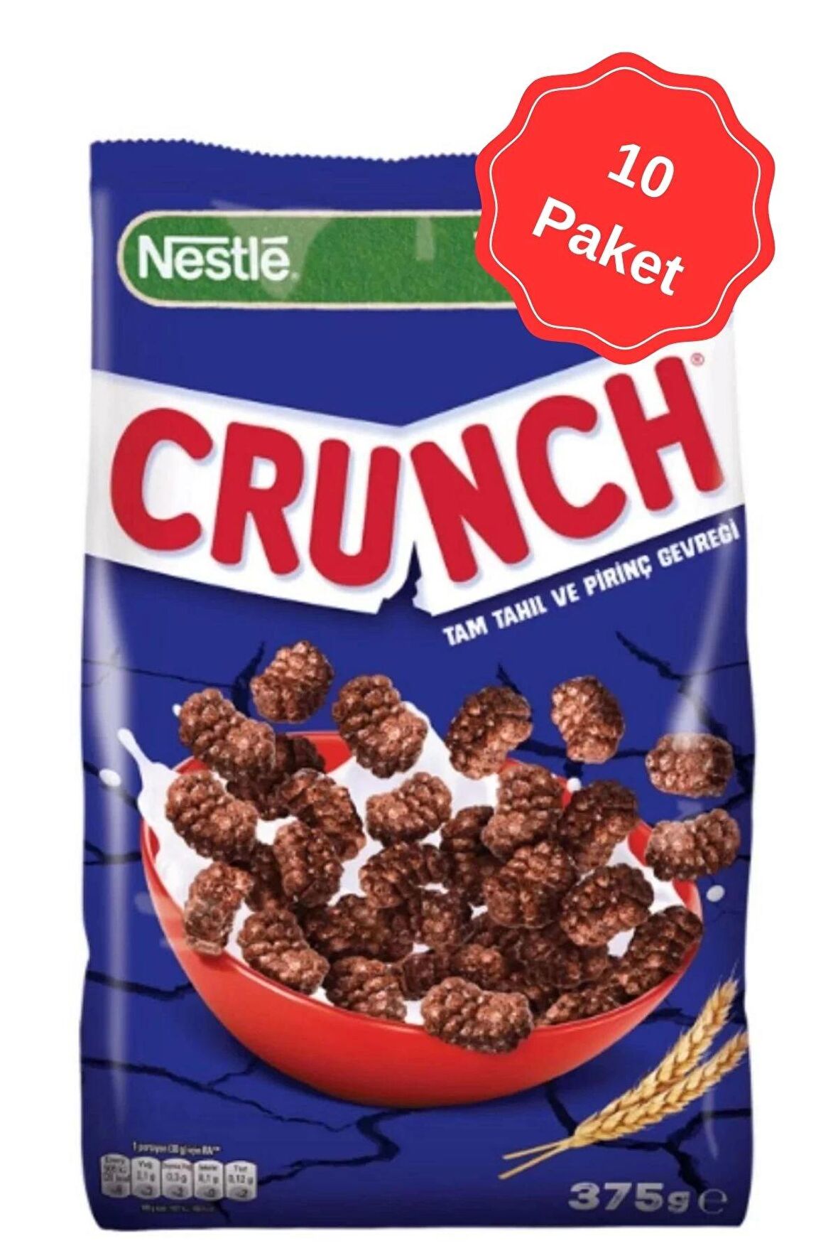 Nestle Crunch Pirinç Gevreği 375G x 10 Paket