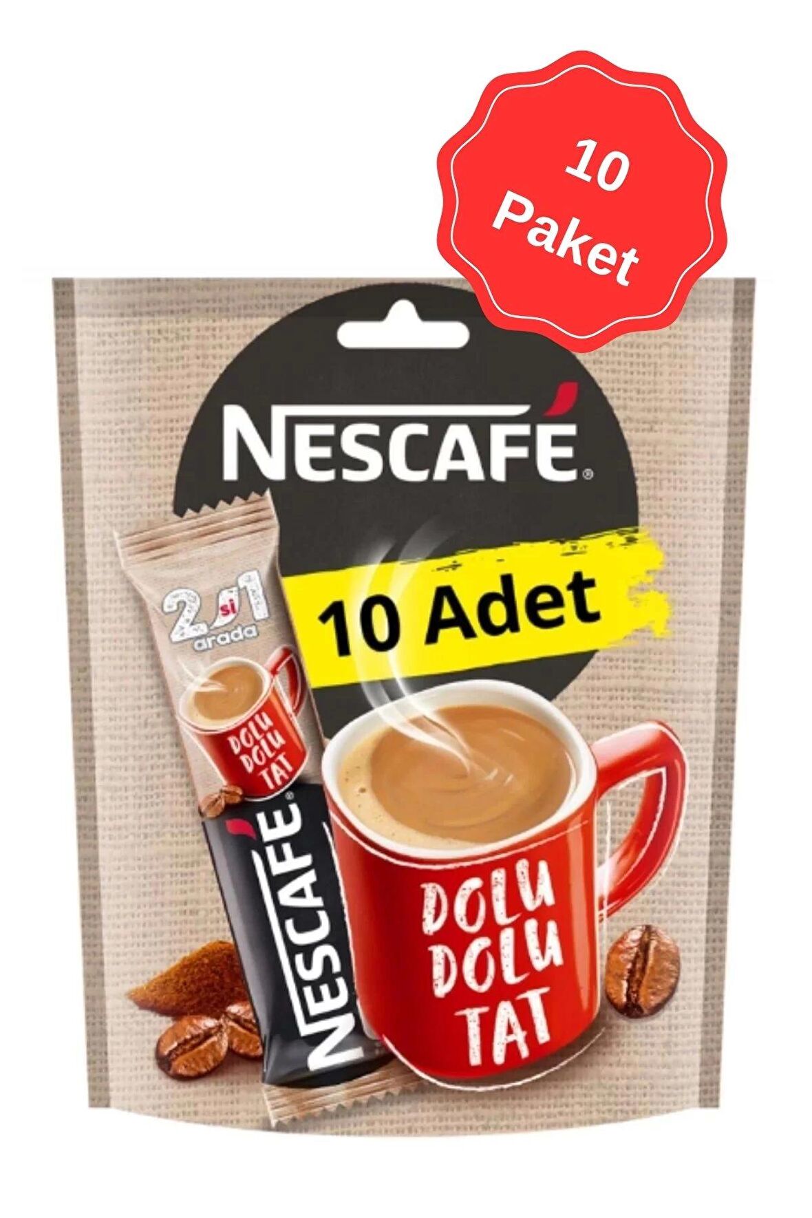 Nescafe 2si 1 Arada Tek İçimlik Kahve 10G (10 Lu x 12 Paket) 