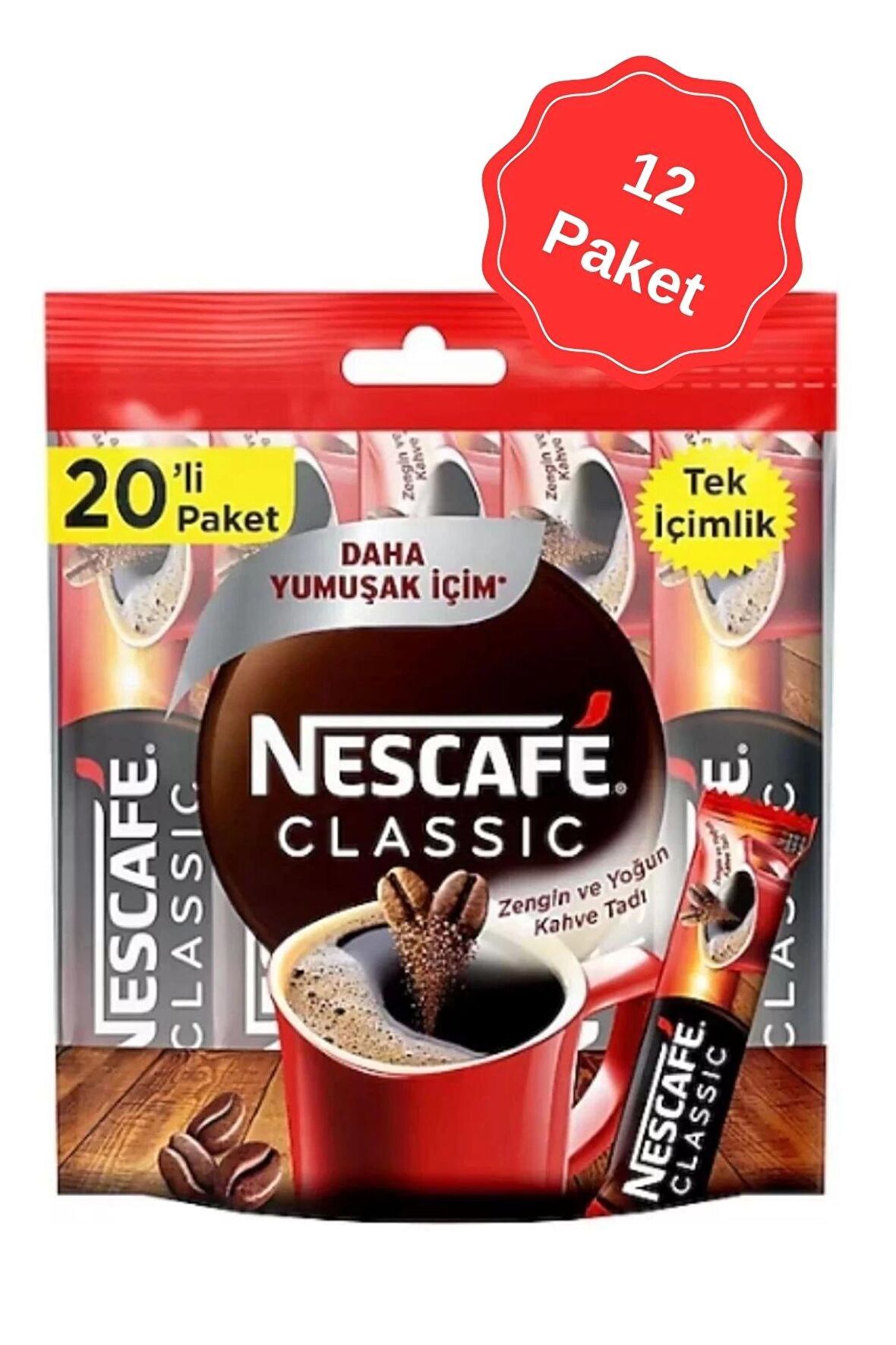 Nescafe Classic Tek İçimlik Kahve 2G (20 Li x 12 Paket)