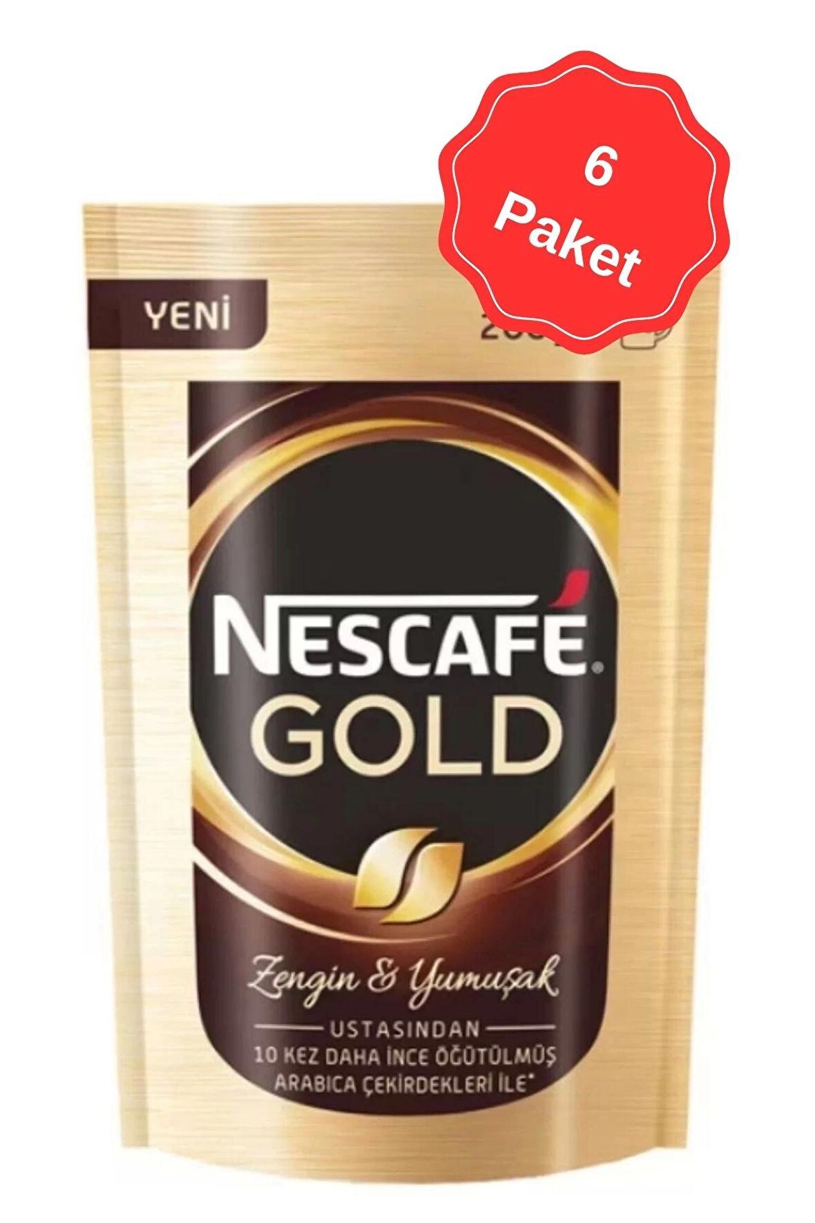 Nescafe Gold Çözünebilir Kahve Ekopaket 200G x 6 Adet