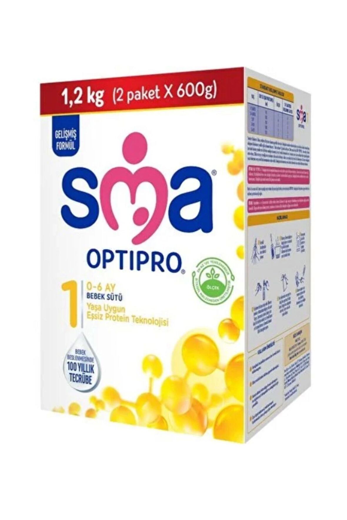 Sma Optıpro-1 (0-6 Ay) Bebek Sütü (2x600G) X 6 Adet