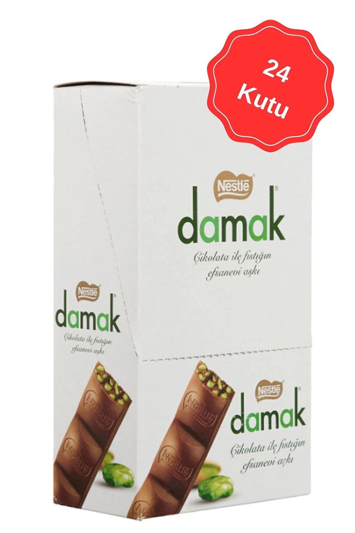 Damak Sütlü Antep Fıstıklı Stick Çikolata 18G (12li x 24 Kutu)