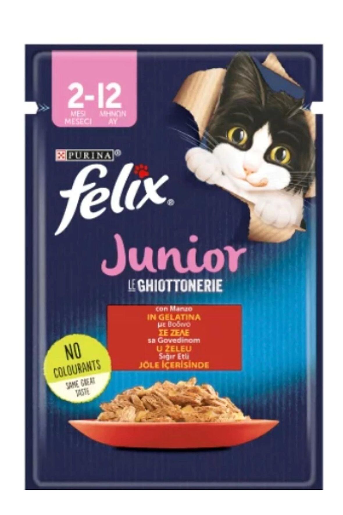 Felix Yavru Sığır Etli Yaş Yavru Kedi Maması 85 Gr x 26 Lı