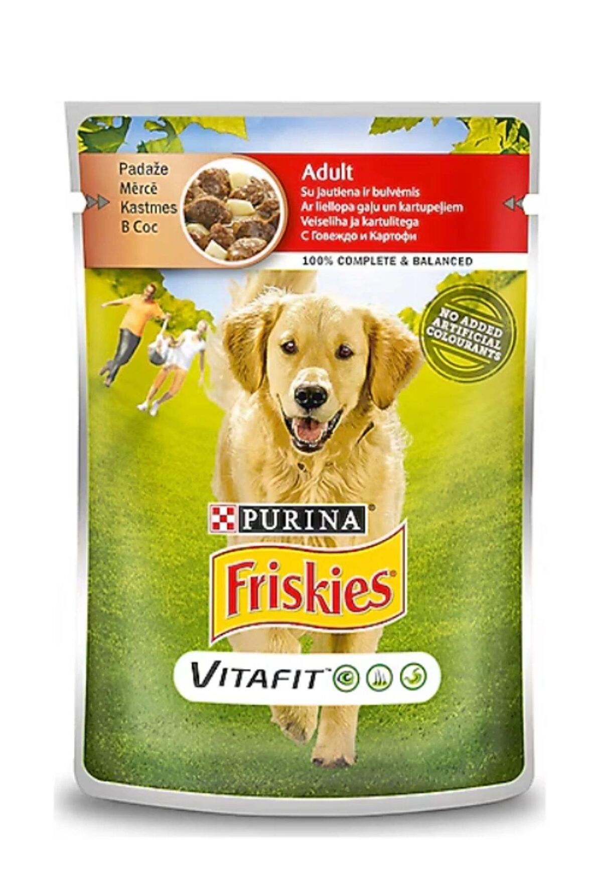 Frıskıes Sığır Etli ve Patatesli Yaş Köpek Maması 100 Gr x 20 Li