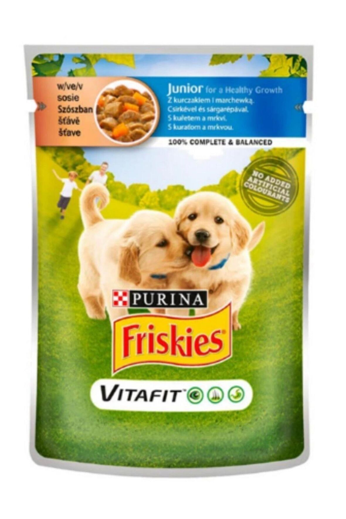 Friskies Junior Tavuklu ve Havuçlu Yavru Yaş Köpek Maması 100 Gr x 20 Li