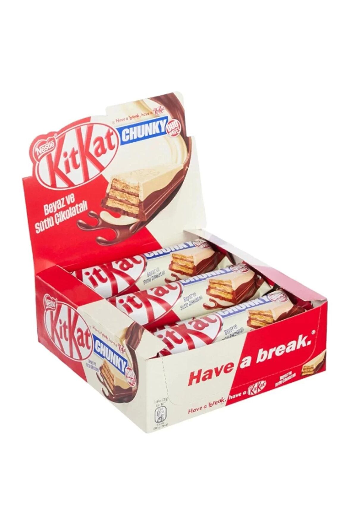 Nestle Kitkat Chunky Duo Çikolatalı Gofret 38G x 12 Li 